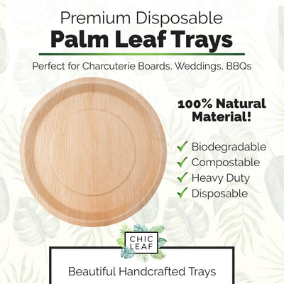 13" Palm Leaf Trays (Deep Style)