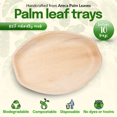 15" x 10" Palm Leaf Trays