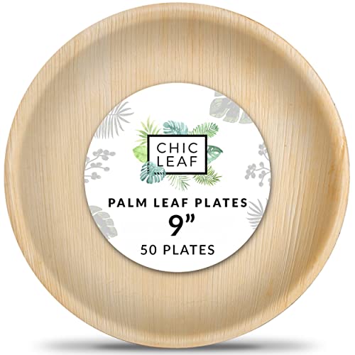 9" Round Palm Leaf Plates